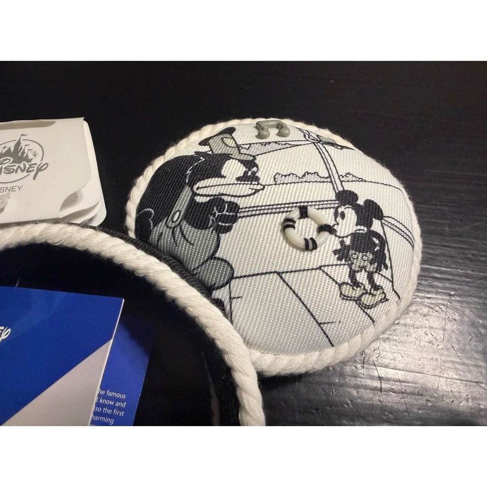 Disney 100 Decades Steamboat Willie Mickey Mouse Ear Headband 1920s NWT